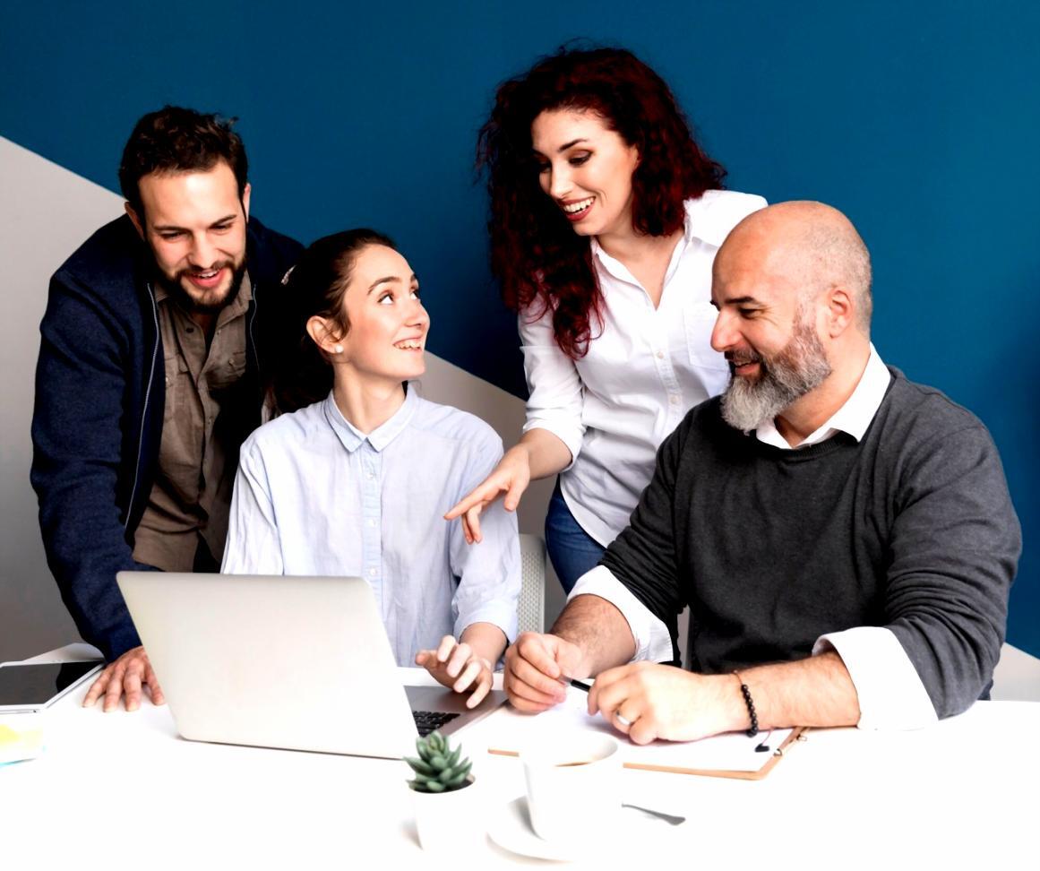 Students collaborating with industry mentors on real-world projects